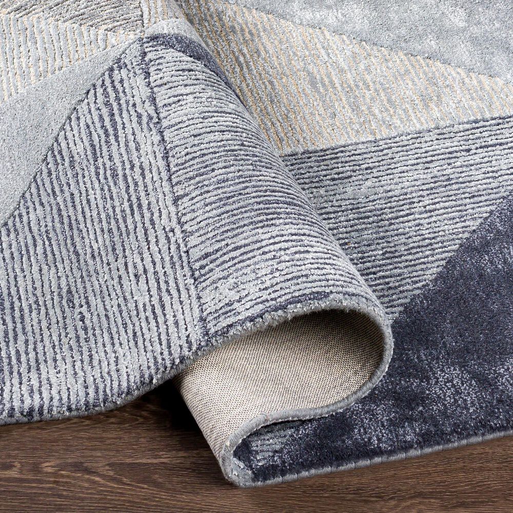 Surya Glasgow 8&#39; x 10&#39; Gray, Navy and Pale Blue Area Rug, , large
