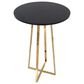 LumiSource Cosmo Bar Table in Gold Metal and Black Wood, , large