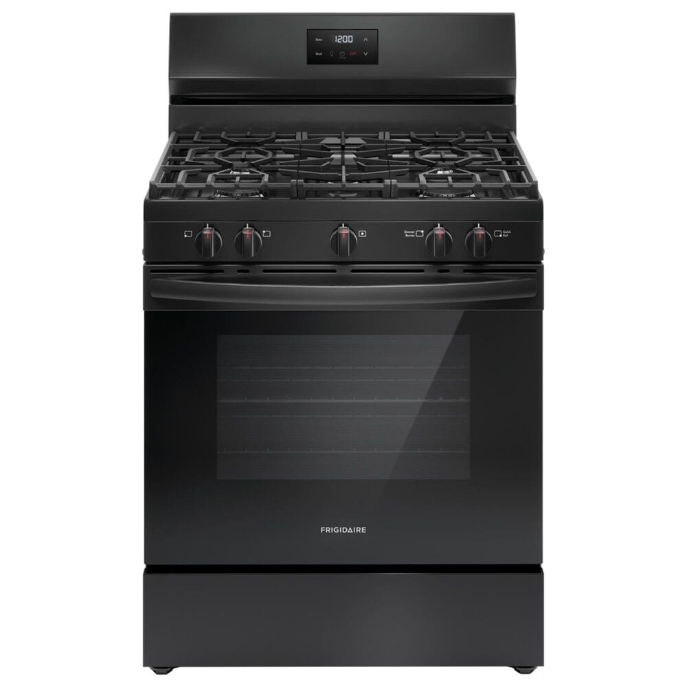 Frigidaire 30" Freestanding Gas Range with Quick Boil Burner in Black, , large