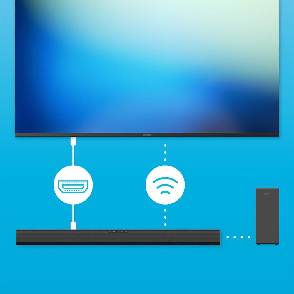 Element 55" 4K UHD HDR Xumo - Smart TV with 2.1 Channel Soundbar System in Black, , large