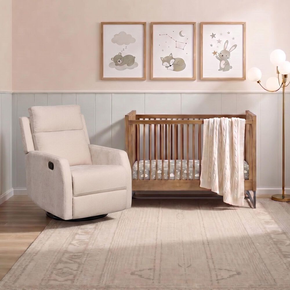 Eastern Shore Baker Swivel Manual Glider Recliner in Oatmeal, , large