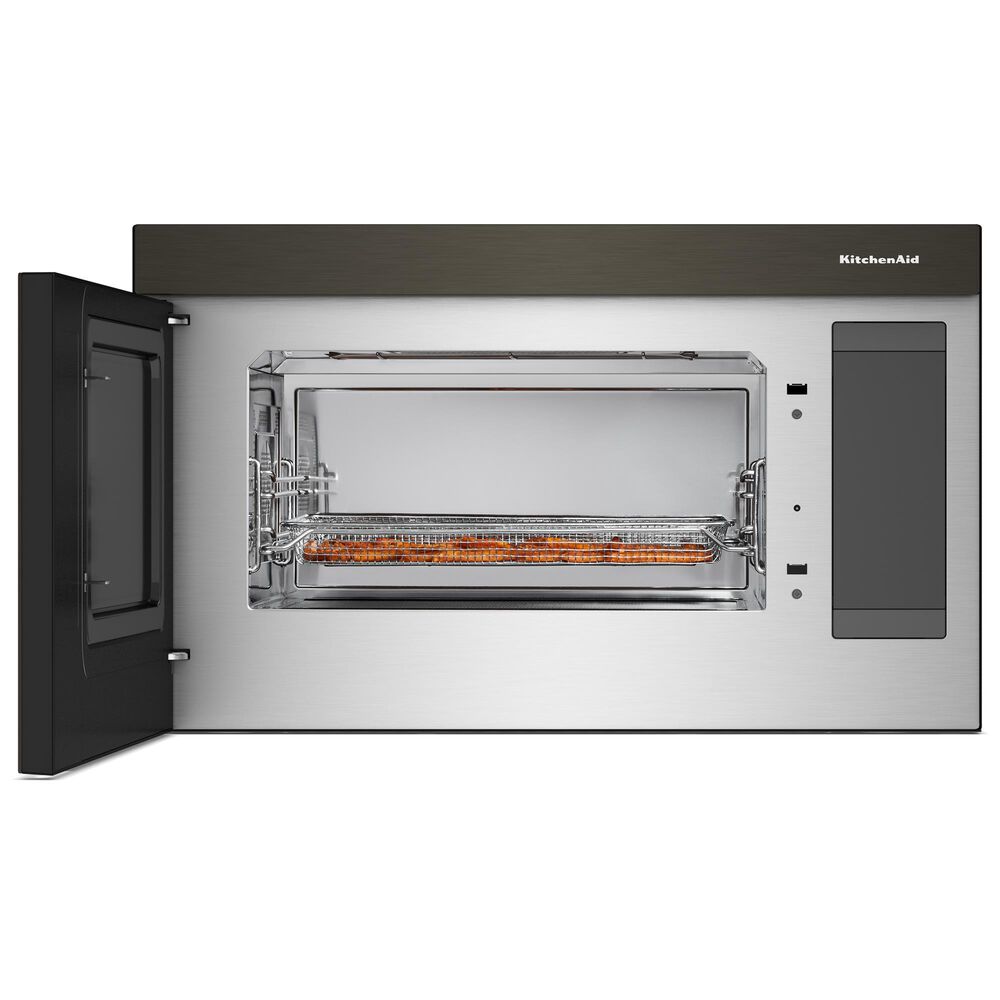 KitchenAid 1.1 Cu. Ft. Over-The-Range Microwave Oven with Flush Built-In in Black Stainless Steel, , large