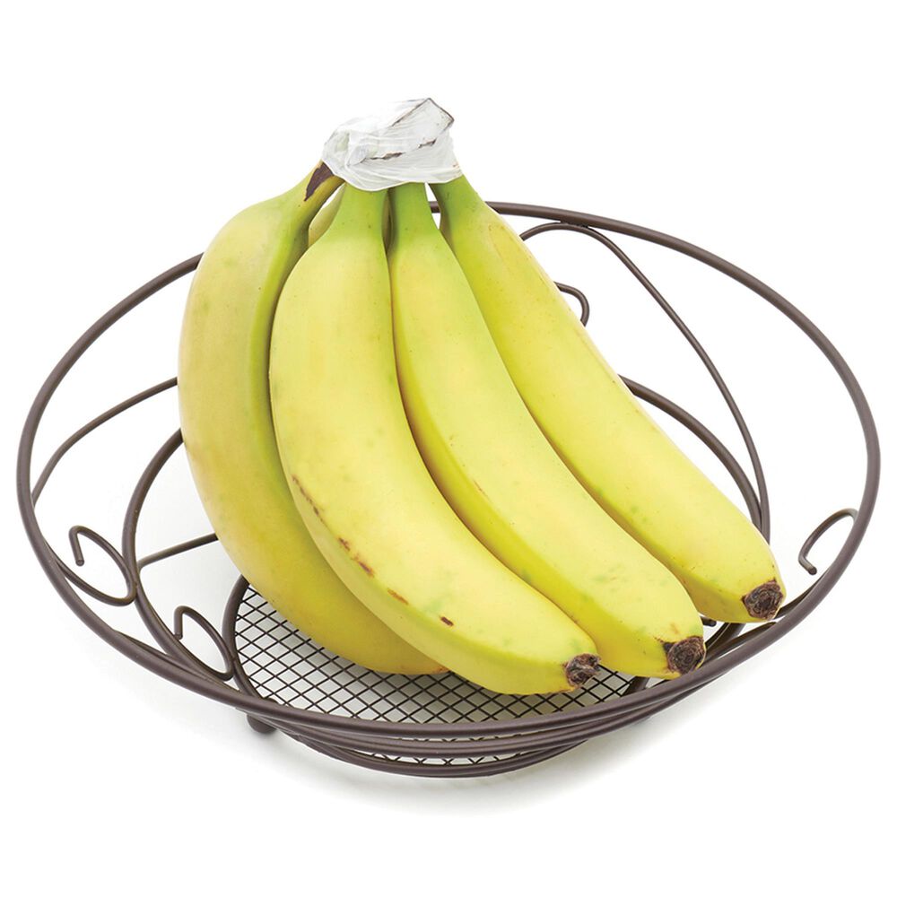 Home Basics Scroll Fruit Basket in Bronze, , large