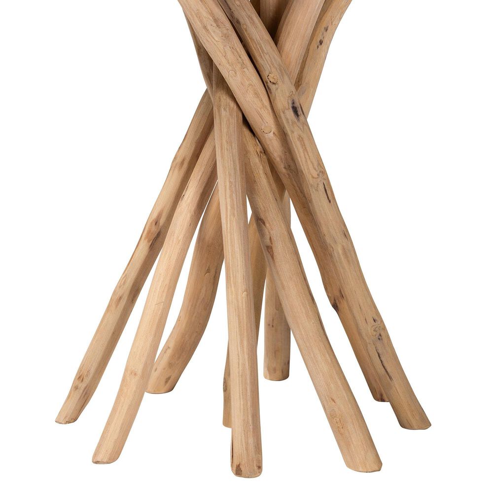 Baxton Studio Liberte End Table in Natural Teak, , large