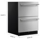 KitchenAid 4.4 Cu. Ft. Undercounter Double-Drawer Refrigerator in Black and Stainless Steel, , large