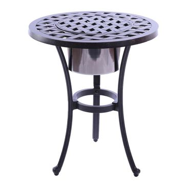 Gathercraft 21" Round Aluminum Ice Bucket Table, , large