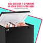 HOMLUX 5 Cu. Ft. Chest Freezer with Adjustable Thermostat in Black, , large
