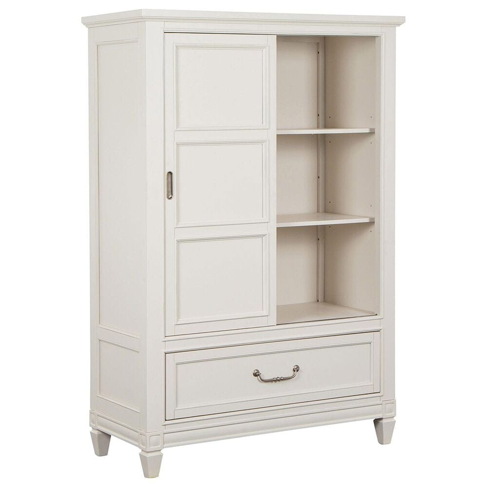 Nicolette Home Willowbrook 5-Piece Queen Panel with Upholstered Headboard Bedroom Set in Egg Shell White, , large