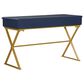 Linon Home Decor Campaign 2-Drawer Desk in Blue and Gold, , large