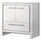 Lexora Home Lafarre 36" Single Bathroom Vanity in White with 2 cm White Cultured Marble Top and Rectangular Sink, , large
