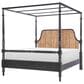 Legacy Classic Vintage Market 3-Piece Queen Post Canopy Bedroom Set in Barnwood Oak and Kettle Black, , large