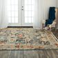RIZZY Belmont 6" x 9" Dark Grey, Gold and Rust Area Rug, , large