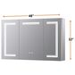 Lexora Home Mesa 48" x 32" LED Mirror Medicine Cabinet with Defogger in Aluminium, , large