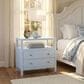 Butler Specialty Company Nora 2-Drawer Wide Nightstand with Open Shelf in Light Blue, , large