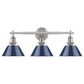 Golden Lighting Orwell PW 3-Light Bath Vanity in Pewter with Black Shade, , large