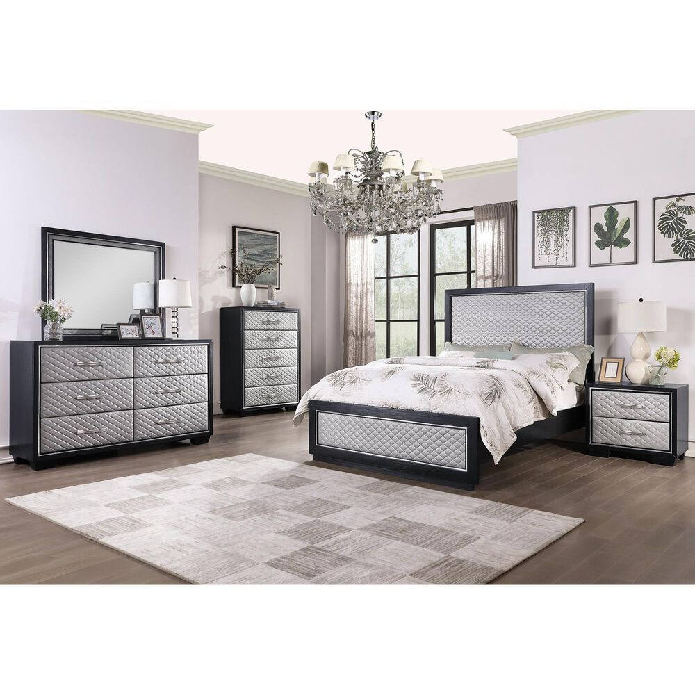 New Heritage Design Luxor 5 Drawer Chest in Black, , large