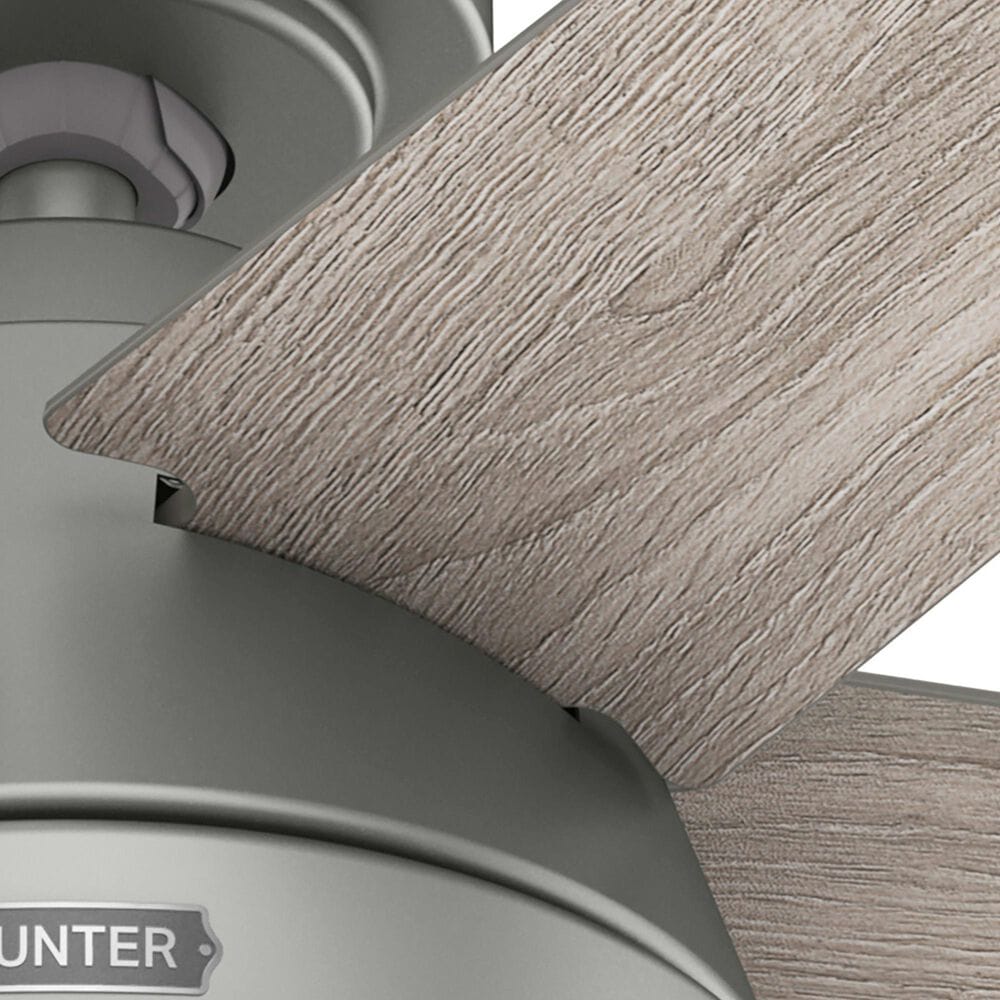 Hunter Burroughs 44&quot; Ceiling Fan with LED Lights in Matte Silver, , large