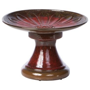 Alfresco Home Daisy Patio Bird Bath in Red, , large