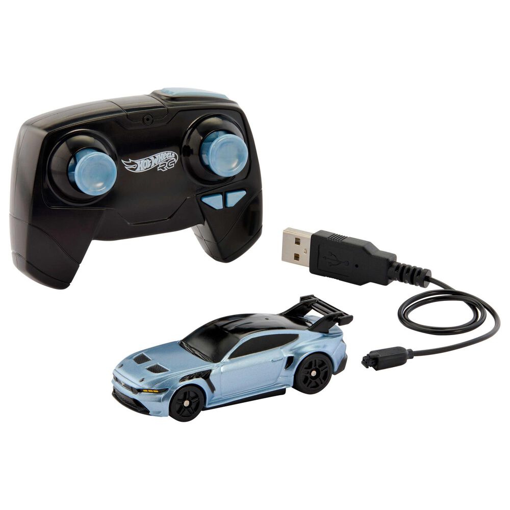 Hot Wheels 1:64 Scale Ford Mustang GTD Remote Control Toy Car in Black, , large