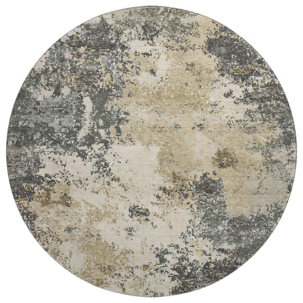 Dalyn Rug Company Lumara LM4 Pewter 8" Round Area Rug, , large