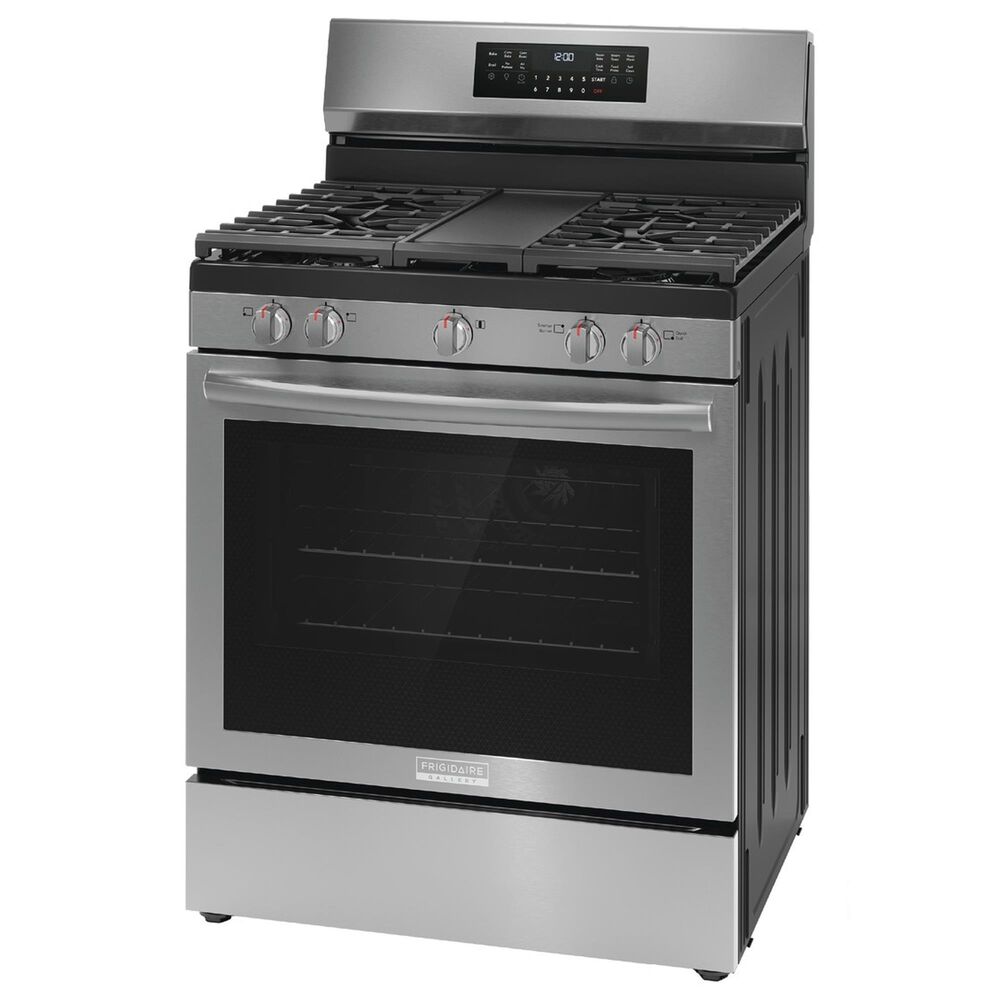 Frigidaire Gallery 2-Piece Kitchen Package with 5.1 Cu. Ft. Gas Range and 30" Over-The-Range Microwave in Stainless Steel, , large