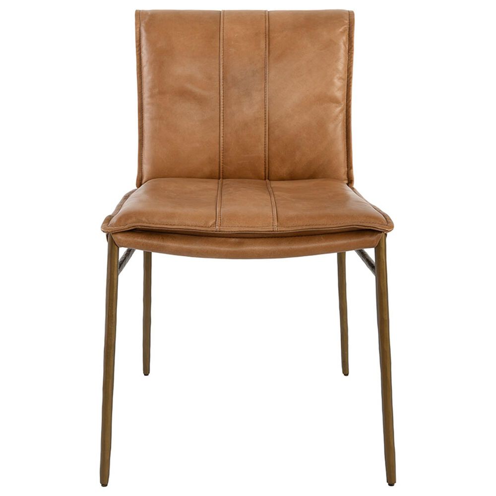 Classic Home Mayer Side Chair in Tan Top Grain Leather, , large