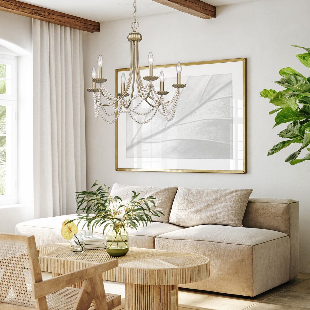 Golden Lighting Serafina 6-Light Chandelier in Golden Aura, , large