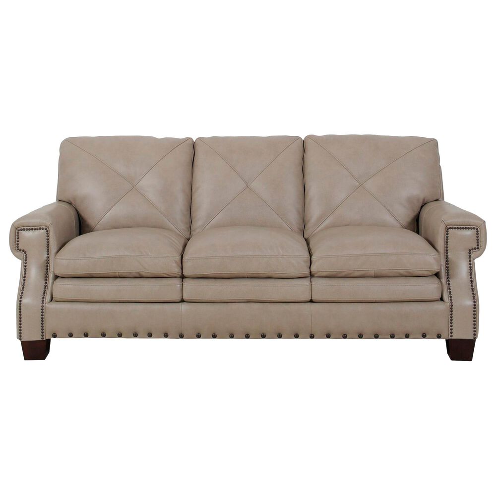 Bordeaux &amp; Co Stationary Leather Sofa and Loveseat Set in Juno Pebble, , large
