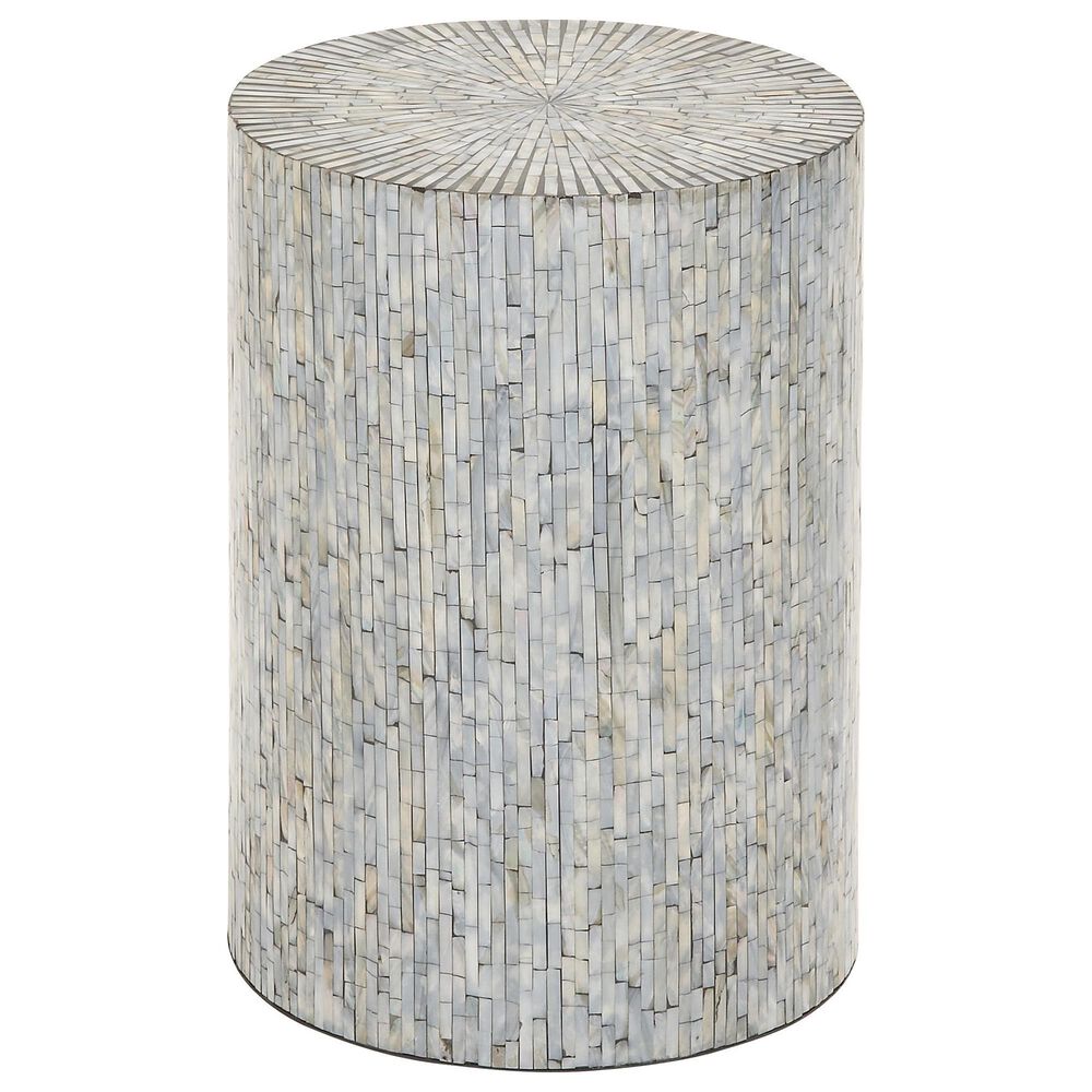 Maple and Jade Accent Table in Light Blue, Silver and Gray, , large