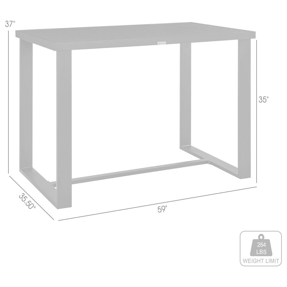 Blue River Alegria Outdoor Counter Height Dining Table in Black - Table Only, , large