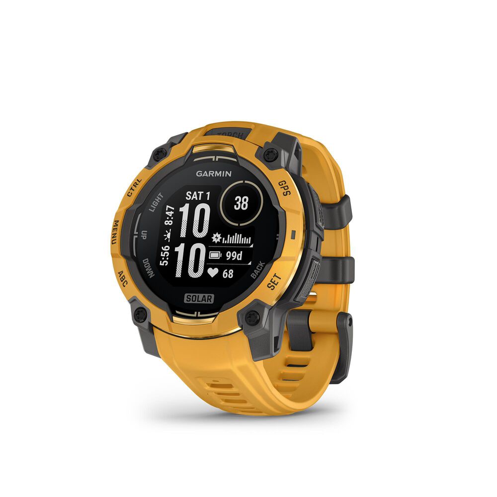 Garmin Instinct 3   45 mm, Solar Sunburst with Sunburst/Gray Band, , large