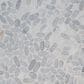 MS International Carrara White Sliced Pebble 12" x 12" Marble Mosaic Sheet, , large