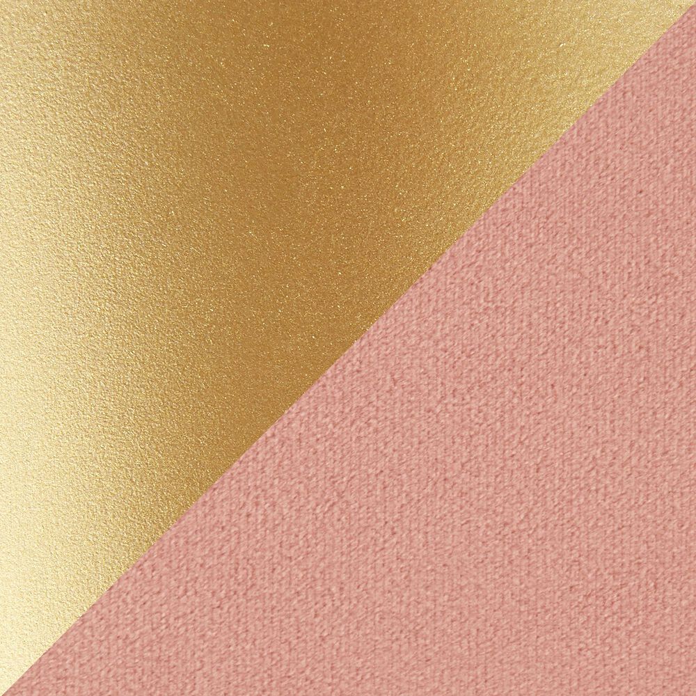 Lumisource Marla 2-Piece Nesting Ottoman Set in Pink Velvet and Gold, , large