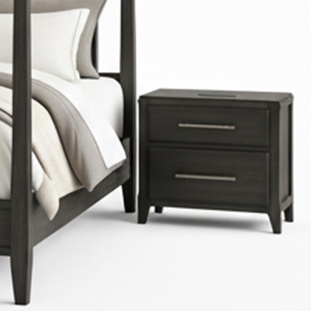 Sasha Lee Contemporary 2 Drawer Nightstand in Black, , large