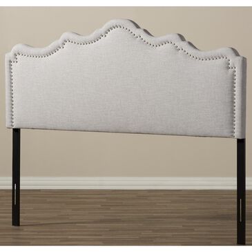 Baxton Studio Nadeen Queen Headboard in Greyish Beige, , large