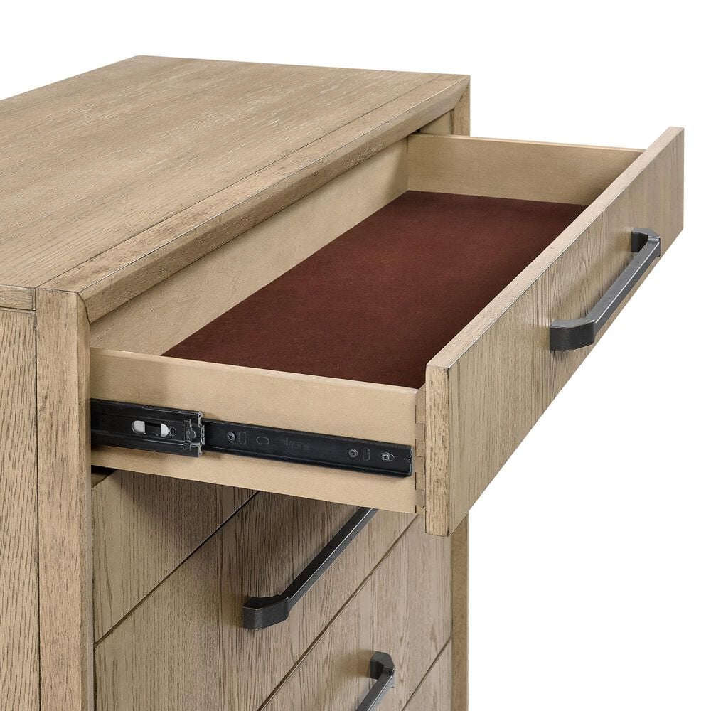 Emerald Home Furnishings Sutton Place 6-Drawer Chest in Caramel and Cocoa Brown, , large