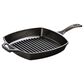 Lodge 10.5" Square Cast Iron Grill Pan in Black, , large