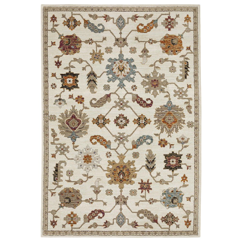 Oriental Weavers Andorra 7"10" x 10"10" Ivory and Multicolor Area Rug, , large