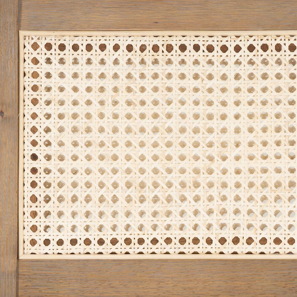 Linon Home Decor Emmy 26" Counter Stool with Natural Claudette Cane and Beige Cushion in Grey Wash, , large