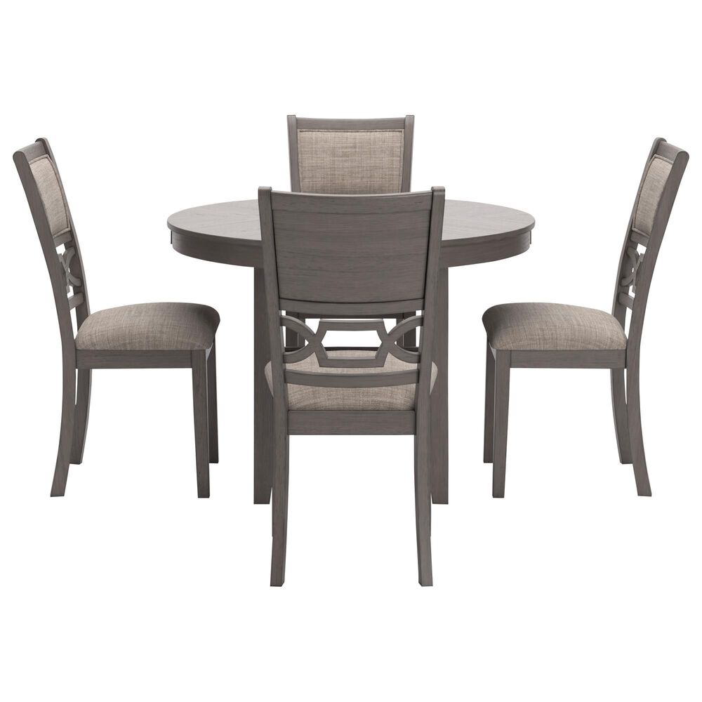 Ashley Wrenning 5-Piece Round Dining Set in Light Gray, , large