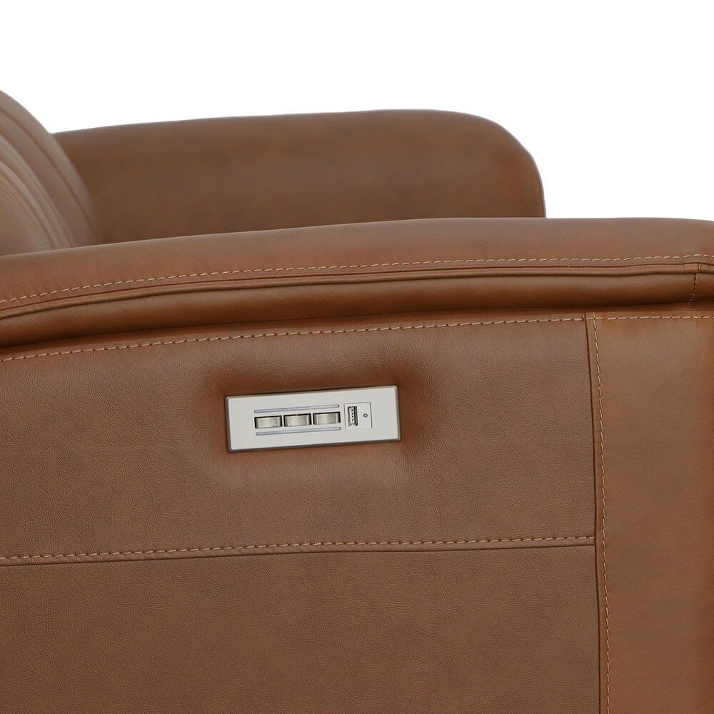 Flexsteel Henry 2-Piece Power Reclining Sofa and Recliner in Caramel Brown, , large