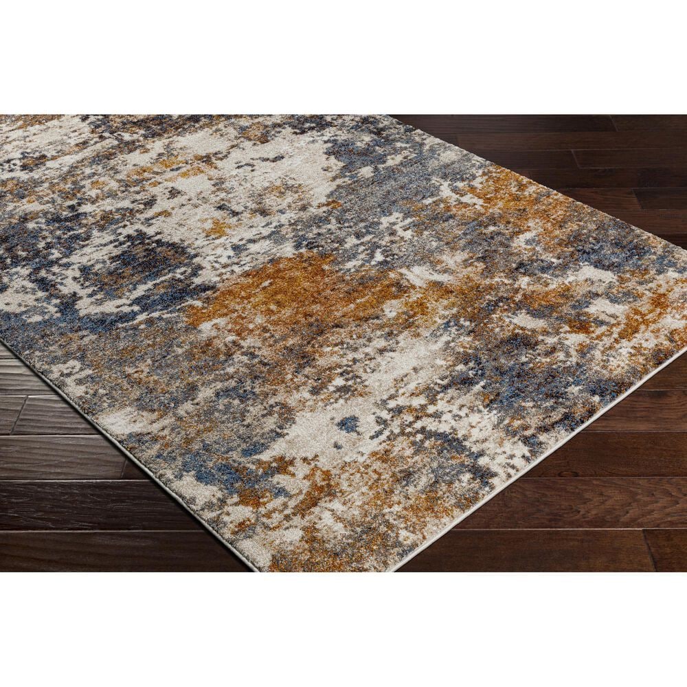 Surya Tuscany 4&#39;3&quot; x 5&#39;7&quot; Charcoal and Mustard Area Rug, , large