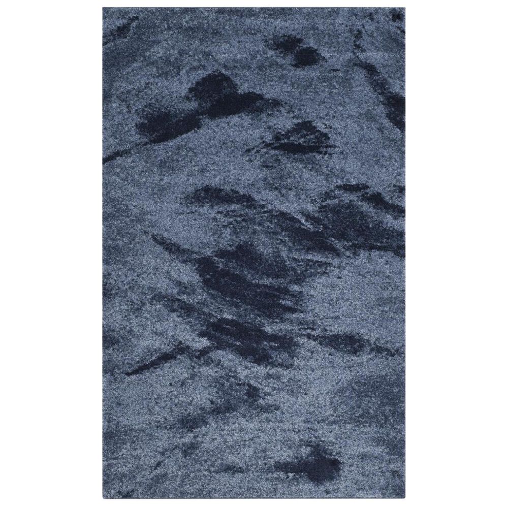 Safavieh Retro RET2891-6065 5" x 8" Light Blue and Blue Area Rug, , large