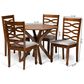 Baxton Studio Mila 5-Piece Dining Set in Grey/Walnut Brown, , large