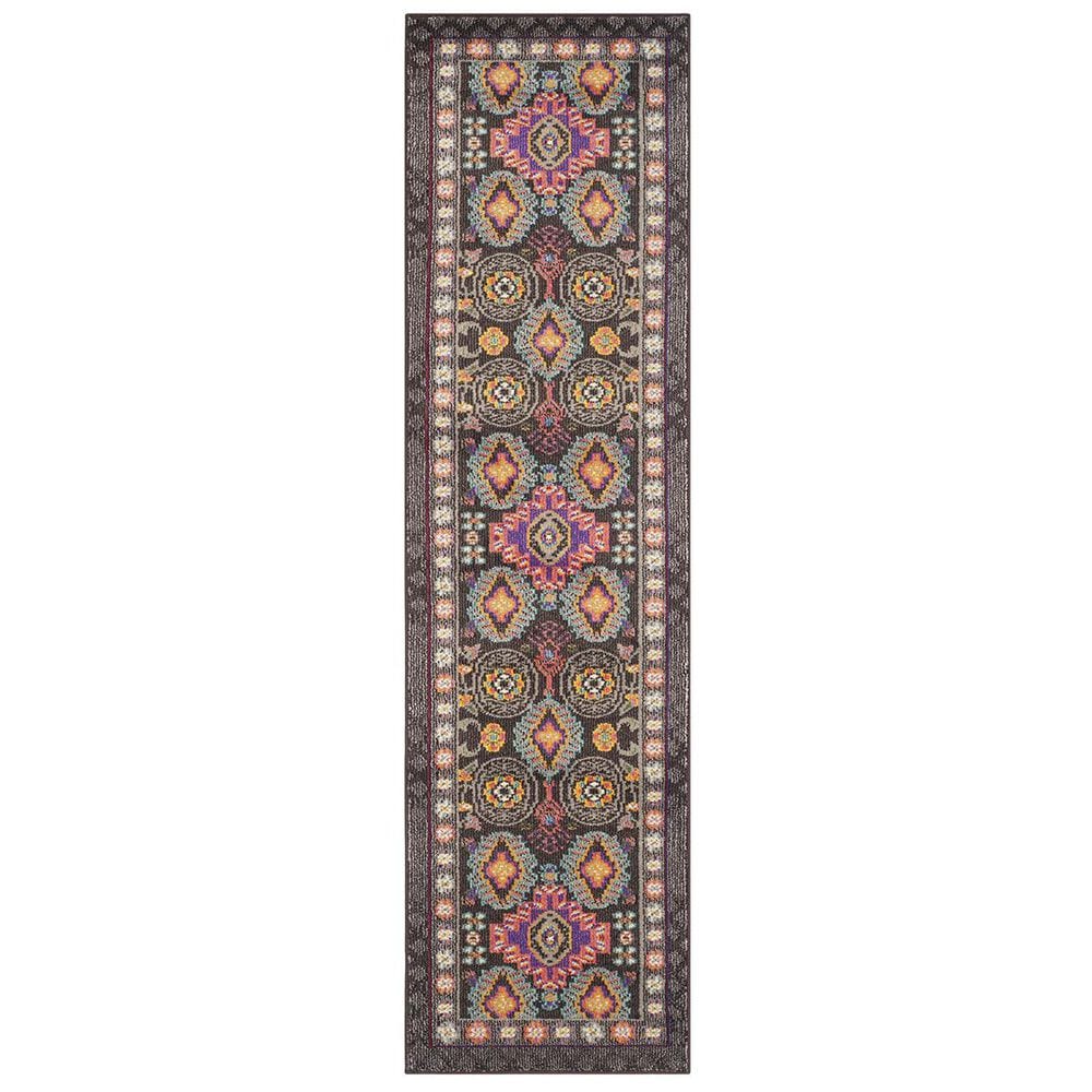 Safavieh Monaco MNC240B-28 2&#39;2&quot; x 8&#39; Brown/Multi Runner, , large