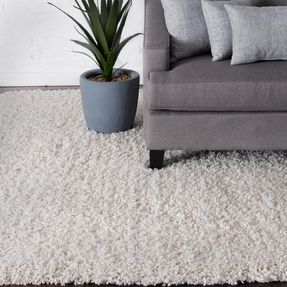 Central Oriental Alpaca Shag Light Beige 5&#39; x 7&#39;6&quot; Area Rug, , large