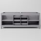 Lexora Home Marsyas 84" Double Bathroom Vanity in Dark Grey with White Carrara Marble Top and Rectangular Sinks, , large