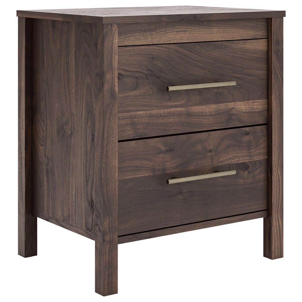 Ashley Calverson 2-Drawer Nightstand in Mocha, , large