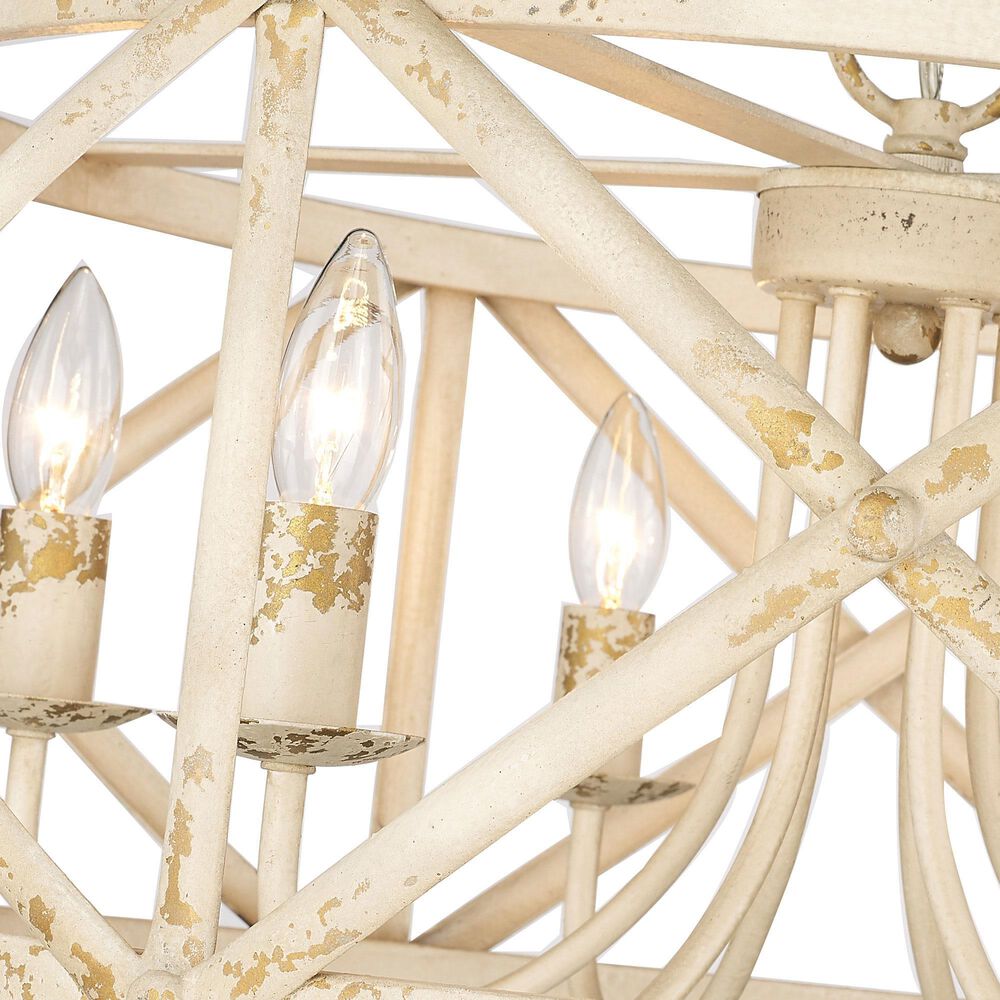 Golden Lighting Alcott 6-Light Chandelier in Antique Ivory, , large
