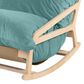 Jaxx Saxx Lush Velvet Bean Bag Rocking Chair in Turquoise, , large